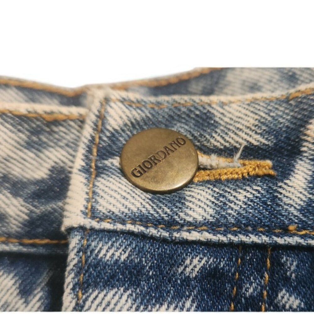 Vintage Giordano “BLUES” Acid Wash Jeans - Picture 8 of 9